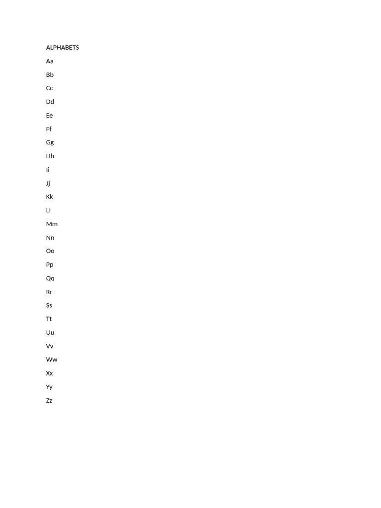 Alphabets | PDF