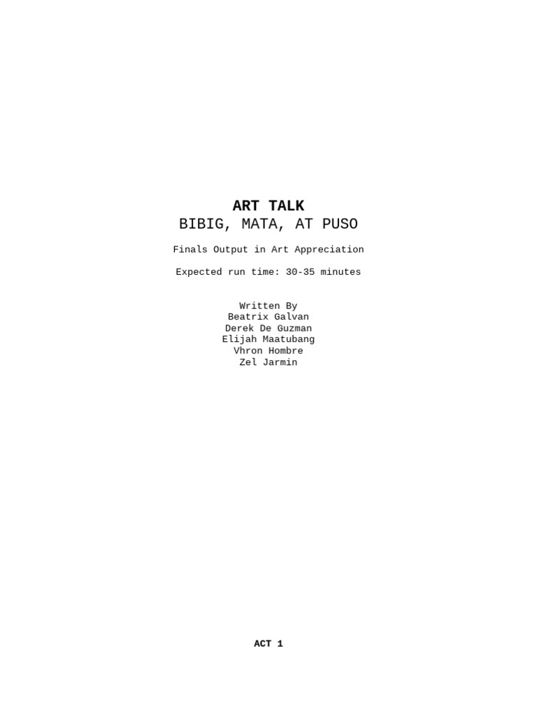 Art Talk - Art App Show Flow | PDF