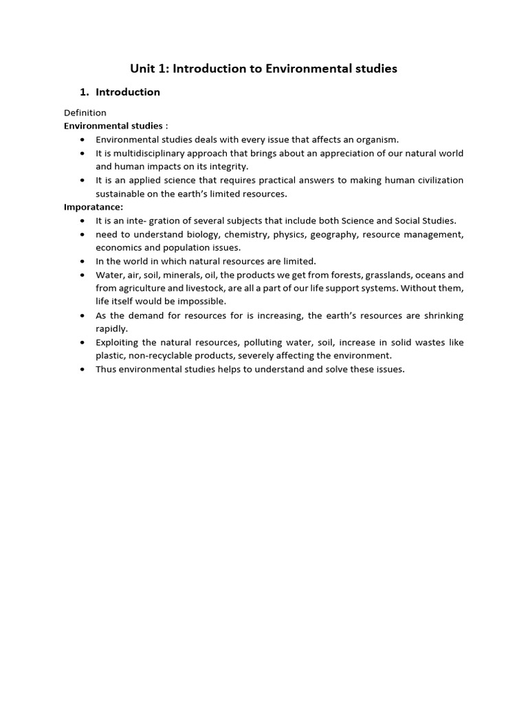 Unit 1 Introduction | PDF