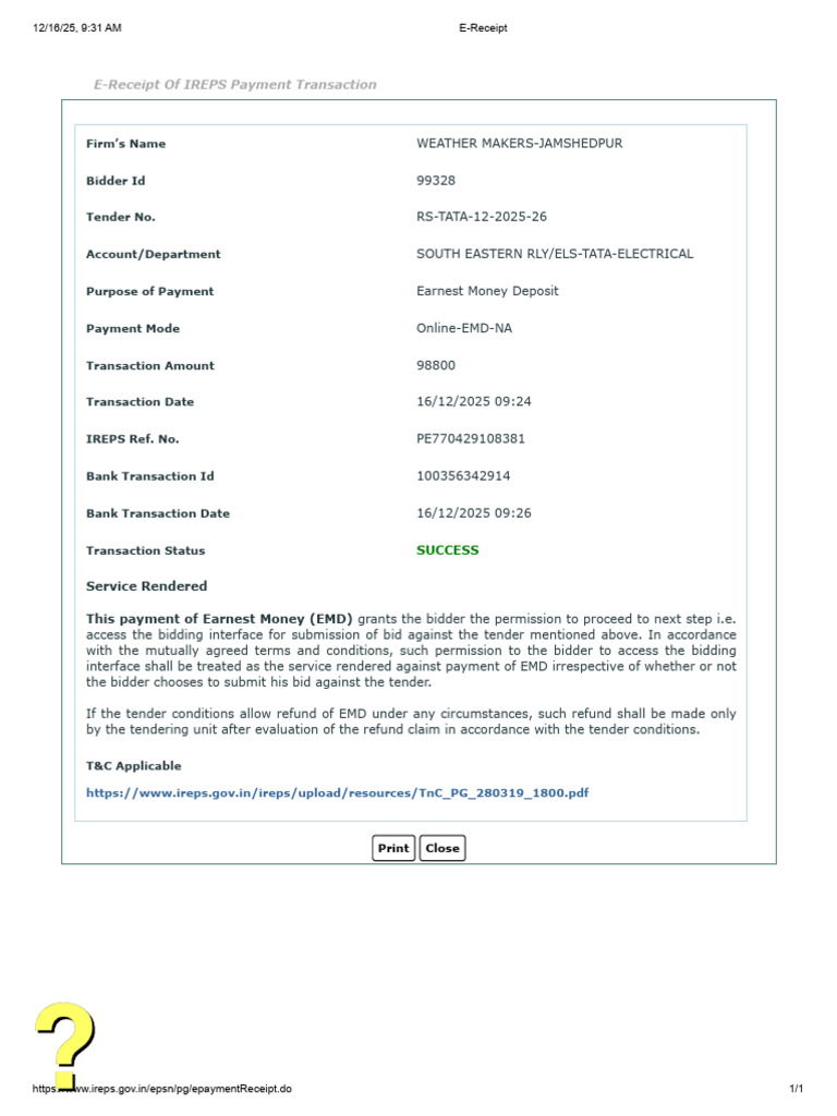 E Receipt | PDF