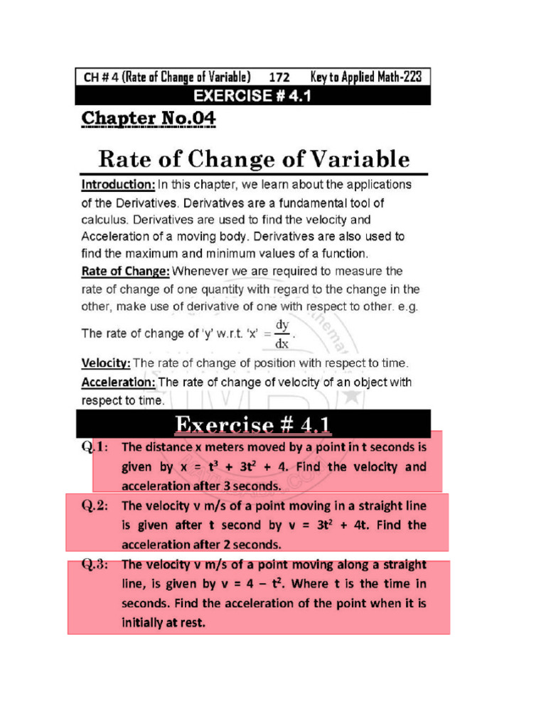 Chapter 4 Math-212 & 223 | PDF