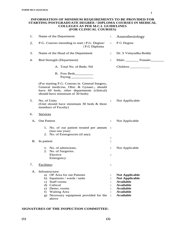 Anaesthesia B Form | PDF | Doctor Of Medicine | Medicine