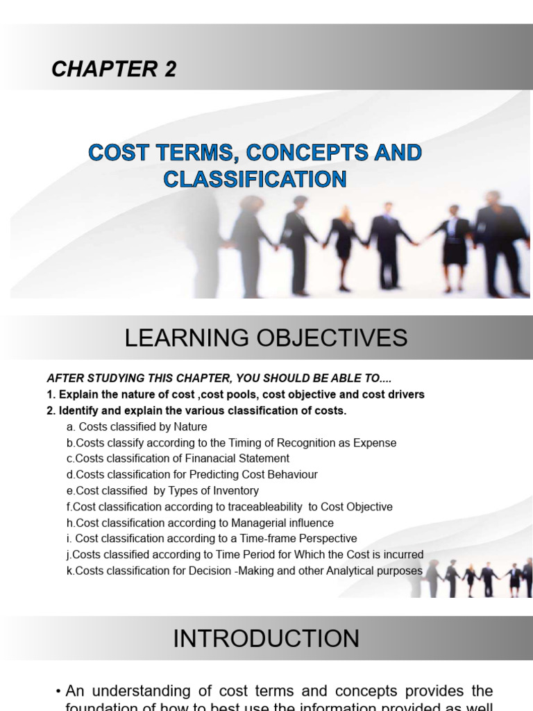 CAC Chapter 2 Cost Terms, Concepts, and Classifications | PDF | Cost Of ...