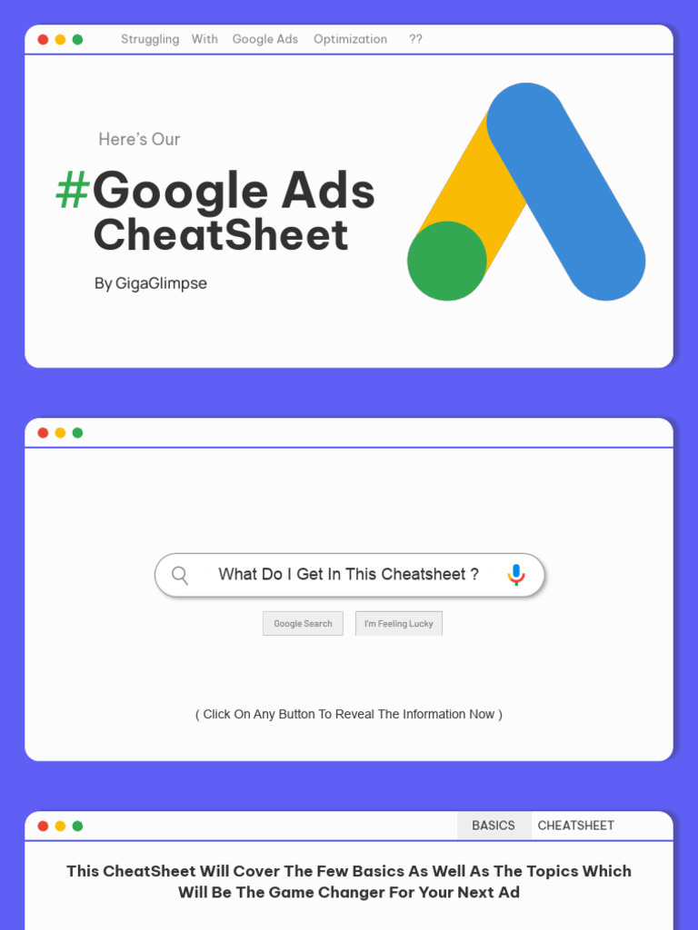 Google CheatSheet | PDF | Search Engine Optimization | Advertising