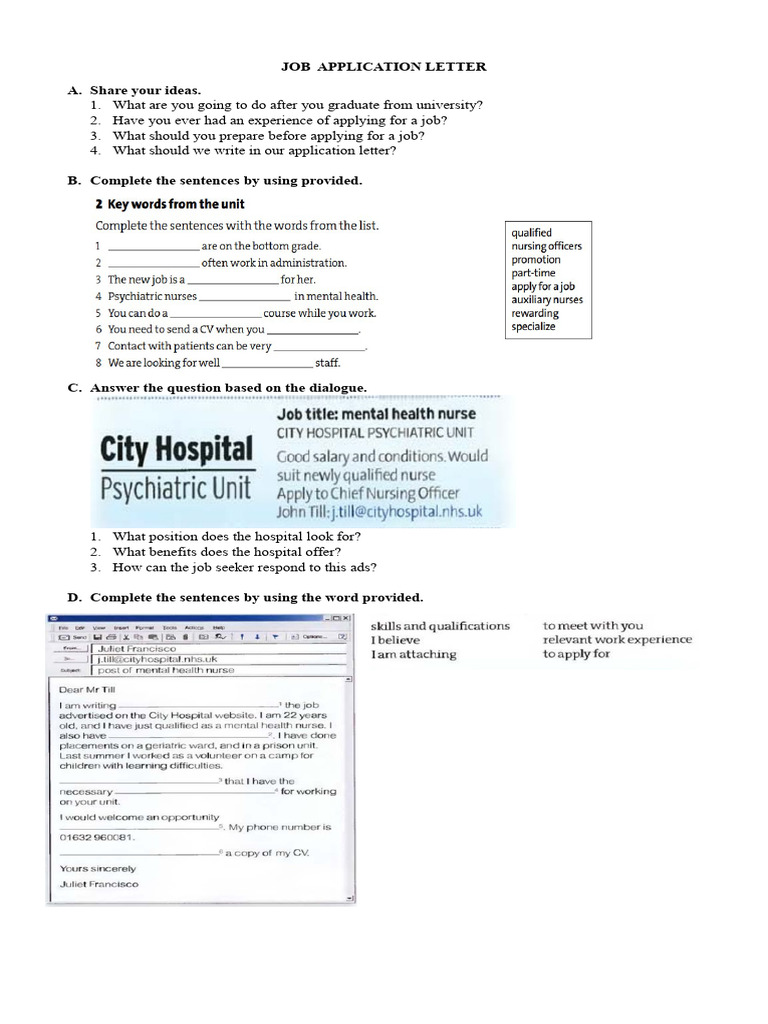 LK Unit 13 - Job Application Letter | PDF