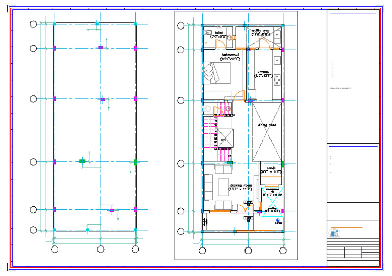 01 - Center Line & Column Layout | PDF | Column | Concrete