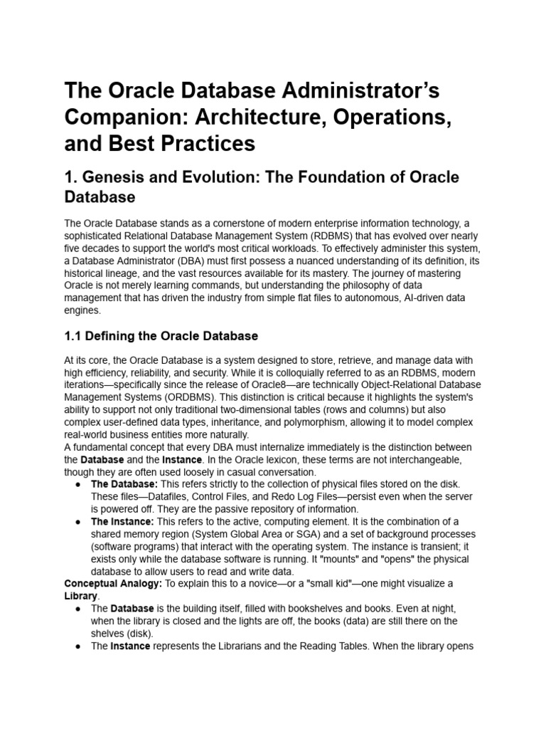 Building An Oracle DBA Book | PDF | Databases | Cache (Computing)