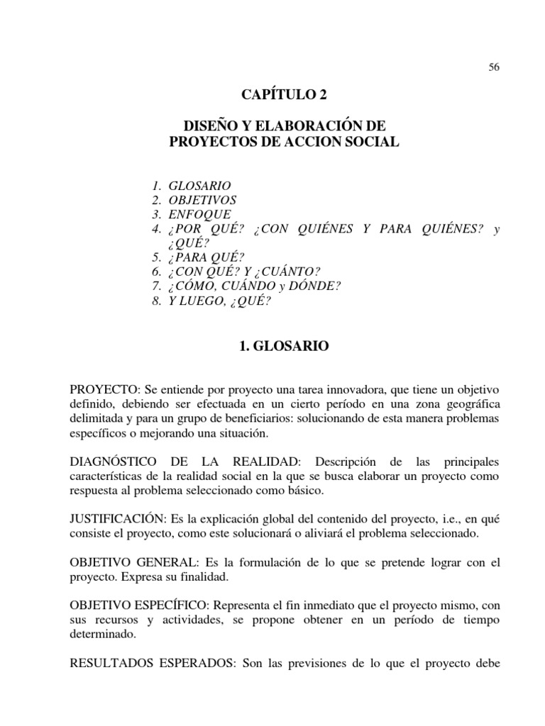 Diseño y Elaboracion de Proyectos de Accion Social | PDF | Conocimiento ...