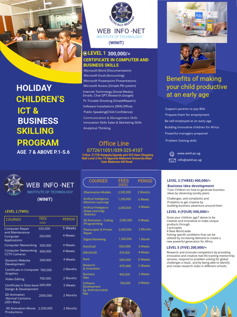 Holiday Childrens Ict Brochure001 | PDF | 3 D Computer Graphics | Microsoft