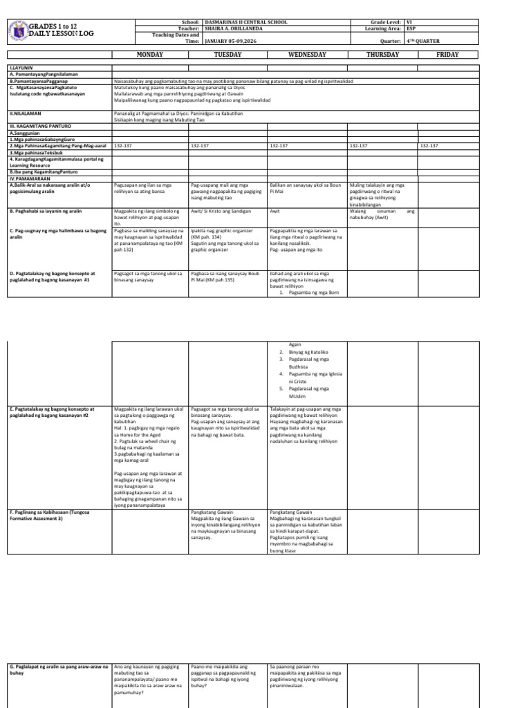 DLL - Esp 6 - Q4 - W6 | PDF