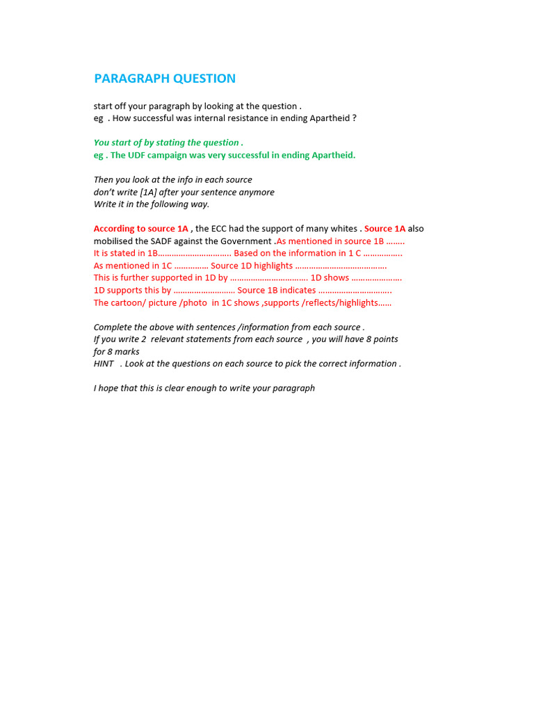 Paragraph Writing | PDF