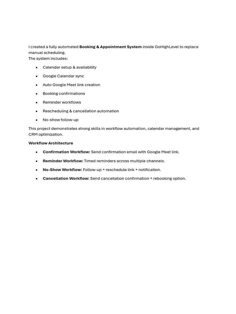 P-Complete Booking Automation System | PDF
