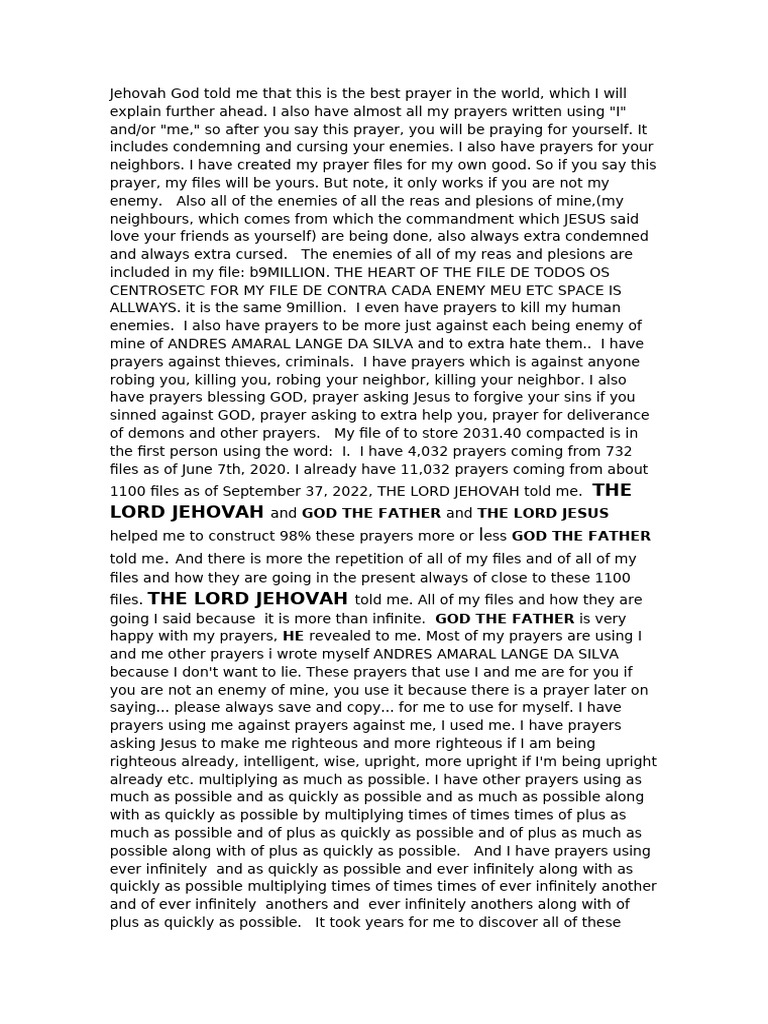 The Best Prayer | PDF | God The Father | Prayer