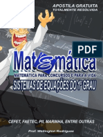 Apostila de Matemática Sistema de Equações Do 1º Grau Versão Resolvida