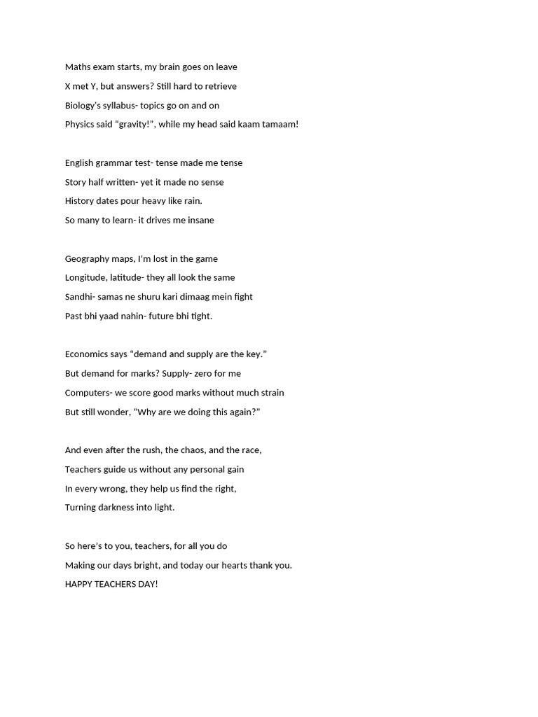 Poem | PDF