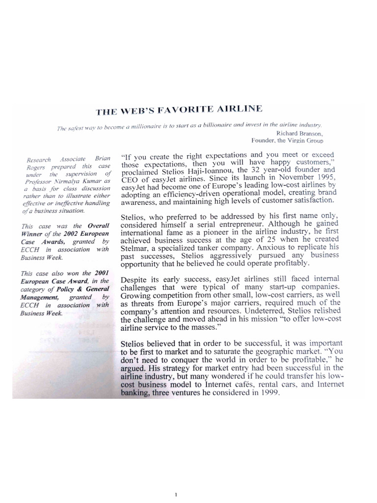 Easy Jet | PDF