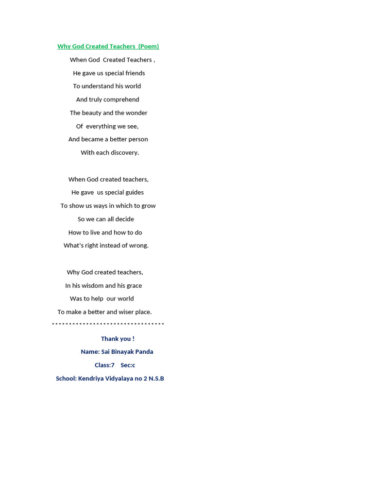 Poem | PDF