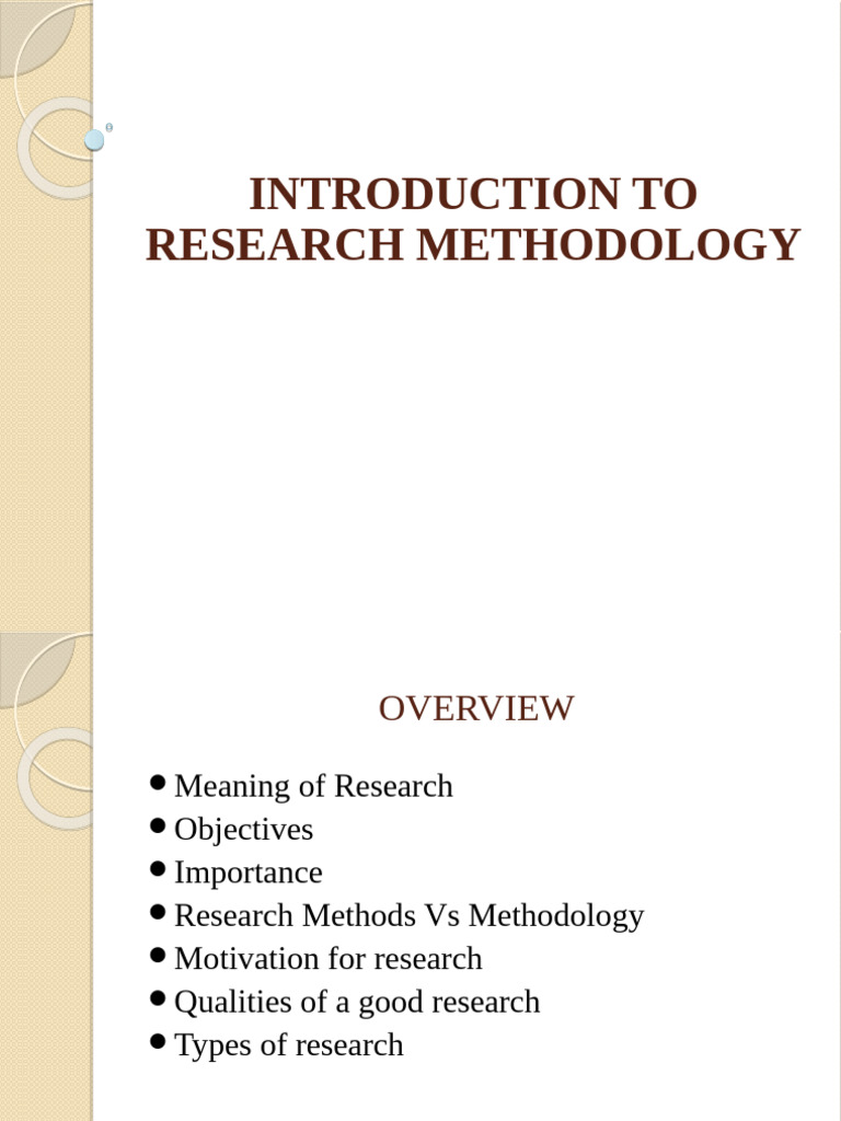 l1 - Introduction To Research Methodology | PDF | Quantitative Research ...