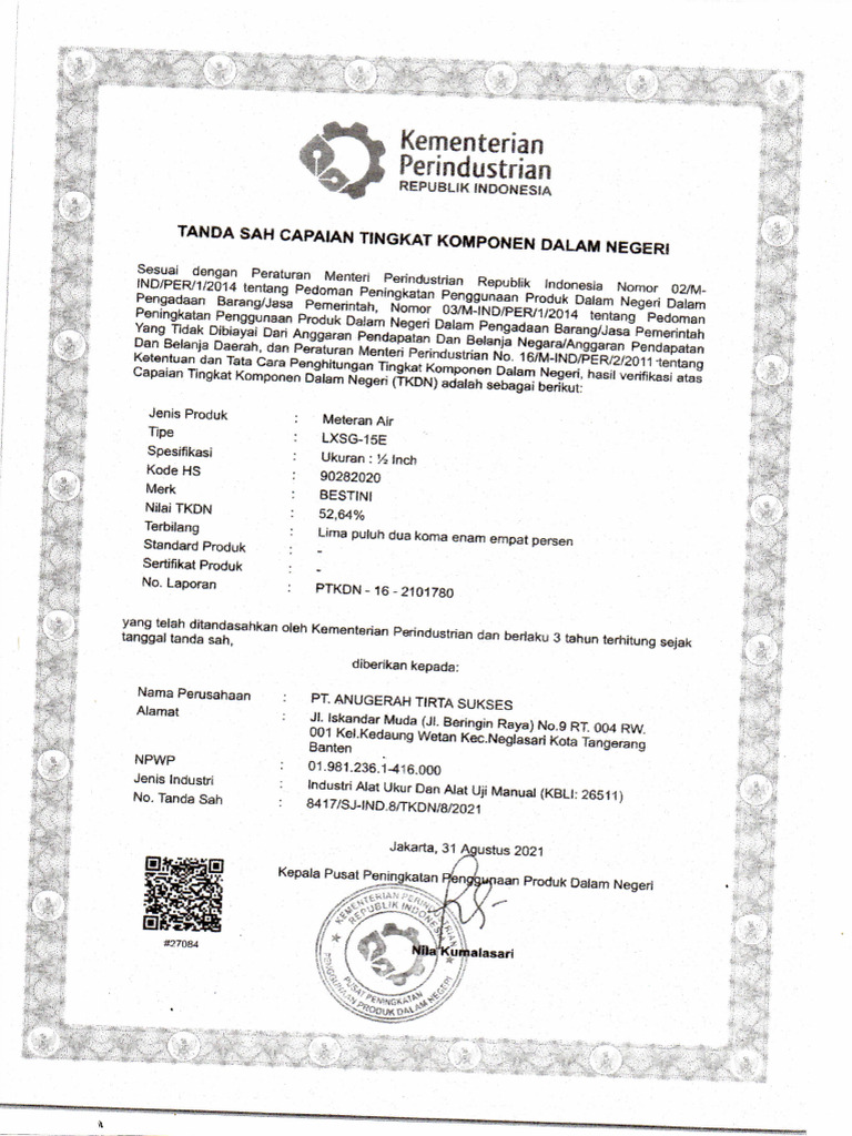 Copy TKDN Ats | PDF