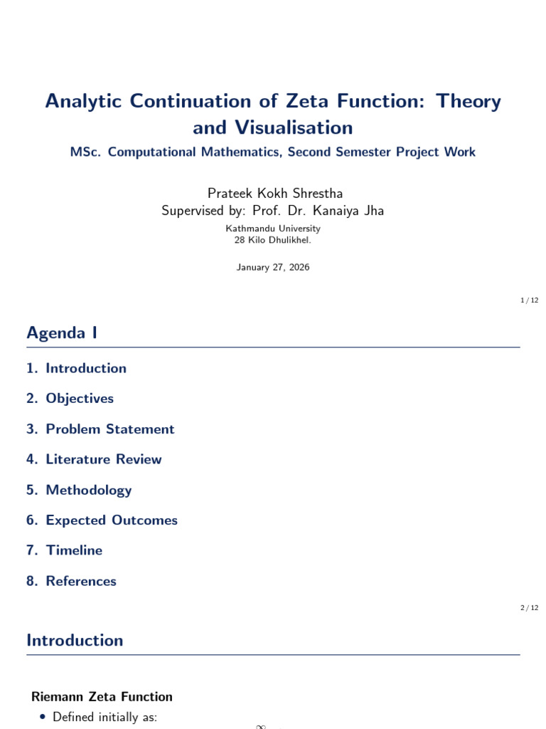 Analytic Continuation of Zeta Function | PDF | Mathematics ...
