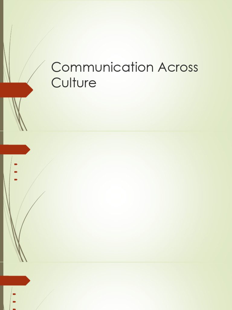 Week 4 To 5 Cross Cultural Communication | PDF | Communication | Body ...