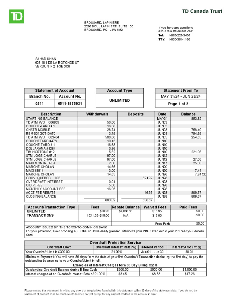 05 06 | PDF | Overdraft | Interest