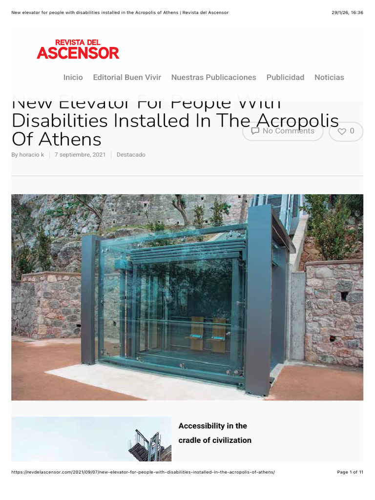 New Elevator For People With Disabilities Installed in The Acropolis of ...