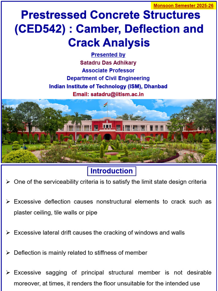 Camber Deflection Crack Analysis D | PDF | Beam (Structure) | Young's ...