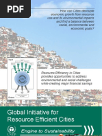 Iniciativa mundial para ciudades eficientes en el uso de los recursos.