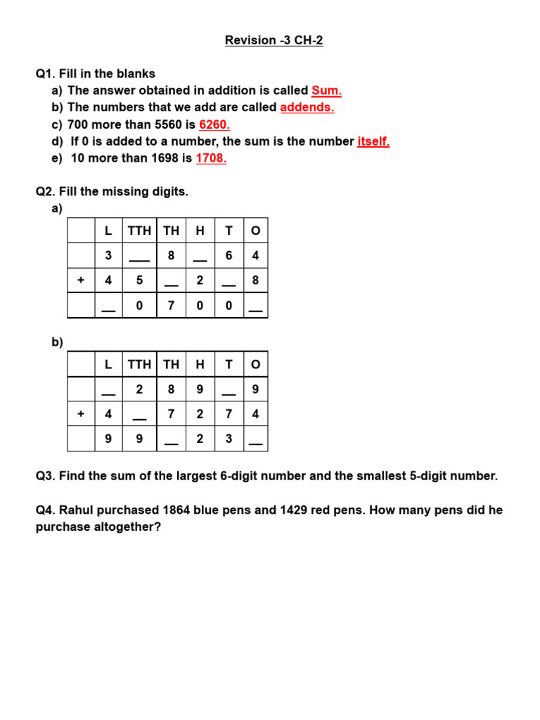 Revision - 3 CH-2 | PDF