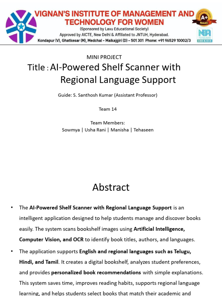 AI Powered Shelf Scanner Presentation | PDF | Optical Character ...