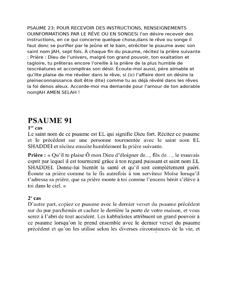 Psaume 23 | PDF | Psaumes | Dieu
