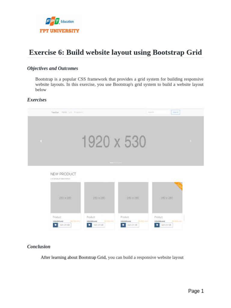 Exercise 6 DesignWebBasedOnTemplate | PDF