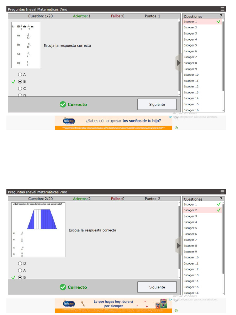 Test Ineval Mate 7mo | PDF