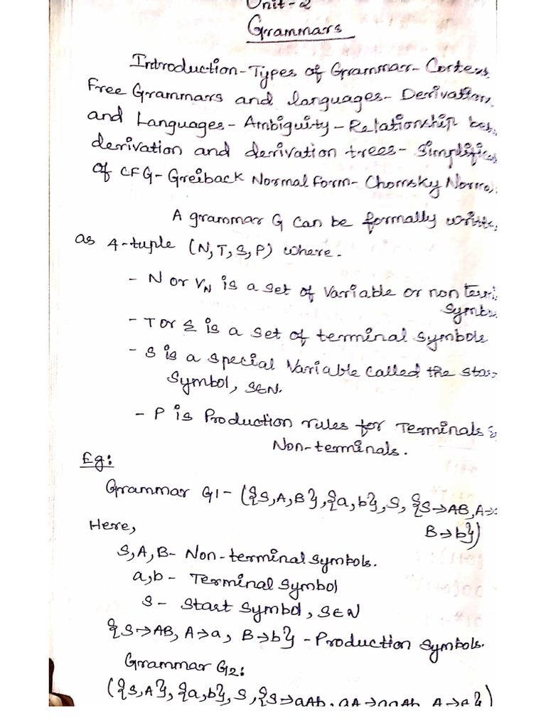 TOC 2nd Unit Notes | PDF