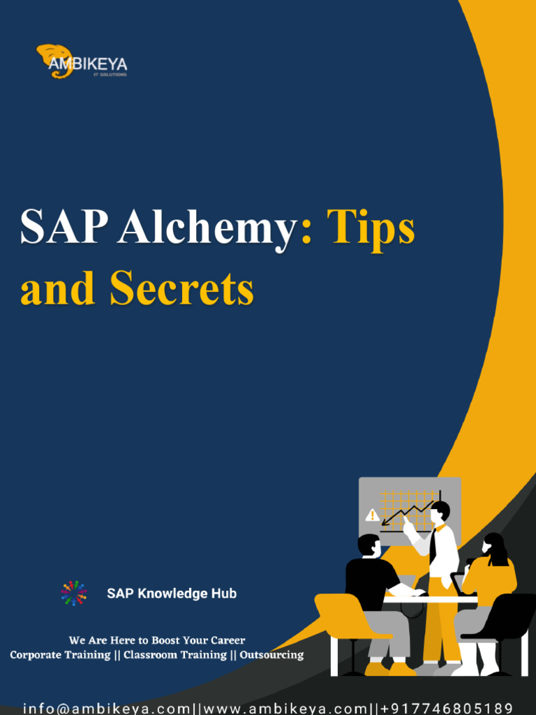SAP Alchemy Tips and Secrets Ambikeya 1698133364 | PDF | Operating ...