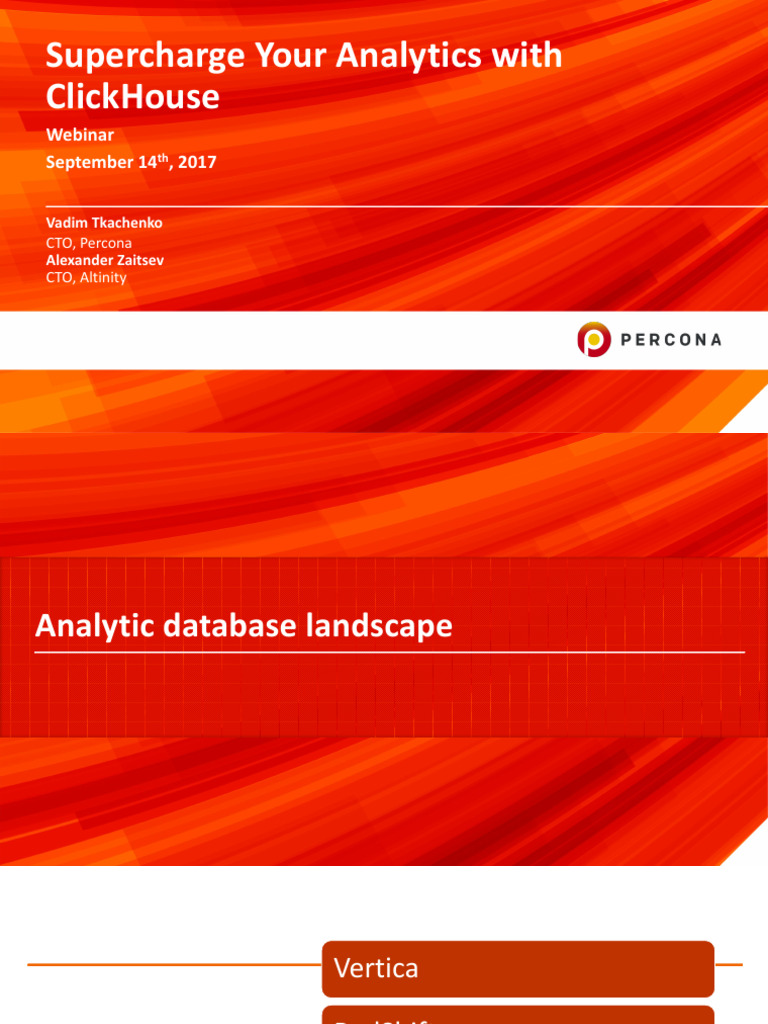Webinar 2017 ClickHouse 0 | PDF | Replication (Computing) | Databases