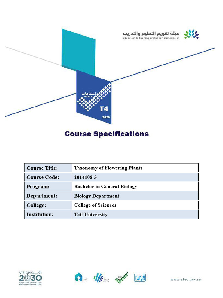 Course Title: Course Code: Program: Department: College: Institution ...