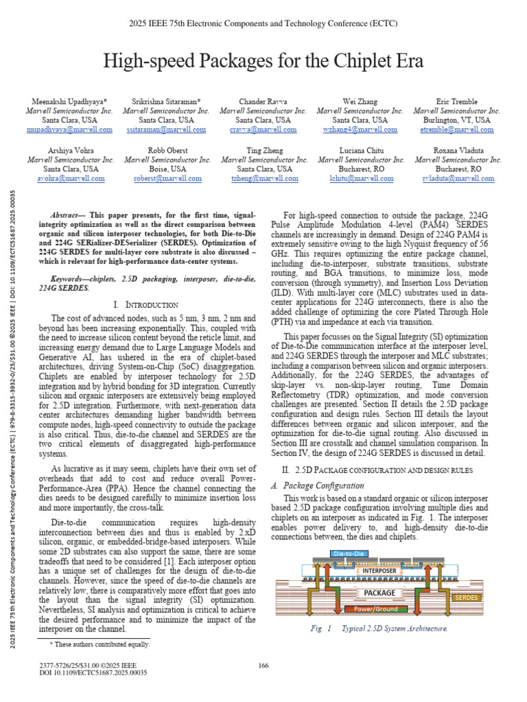 High-Speed Packages For The Chiplet Era | PDF | System On A Chip ...