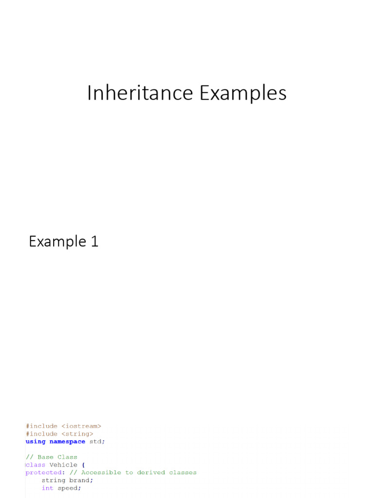 Inheritance Examples | PDF