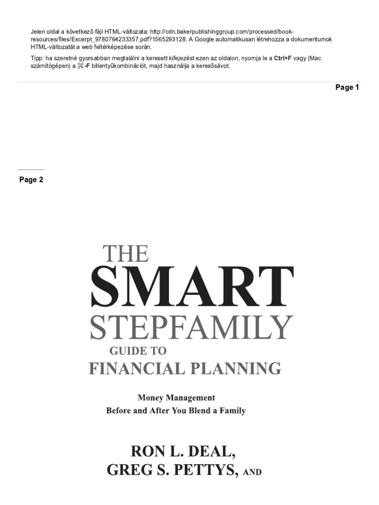 The Smart Stepfamily Guide to Financial Planning | PDF