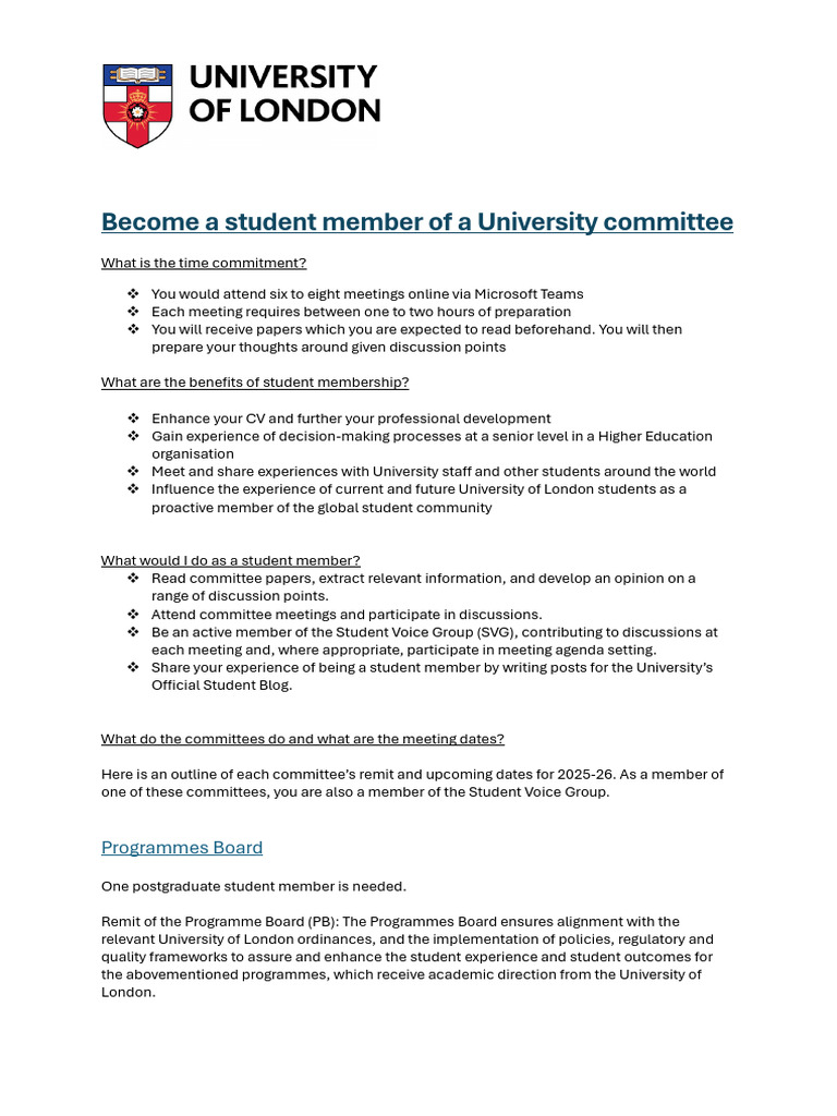 Student Committee Page PDF - Webpage | PDF | Critical Thinking