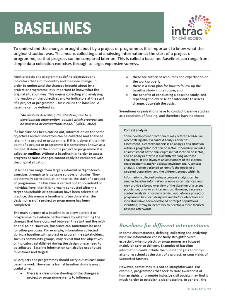1 Baselines | PDF | Methodology | Survey Methodology