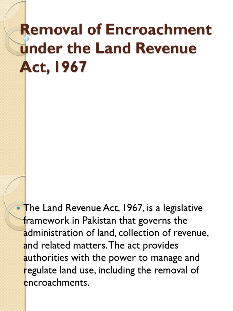 Removal of Encroachment | PDF | Eviction | Government