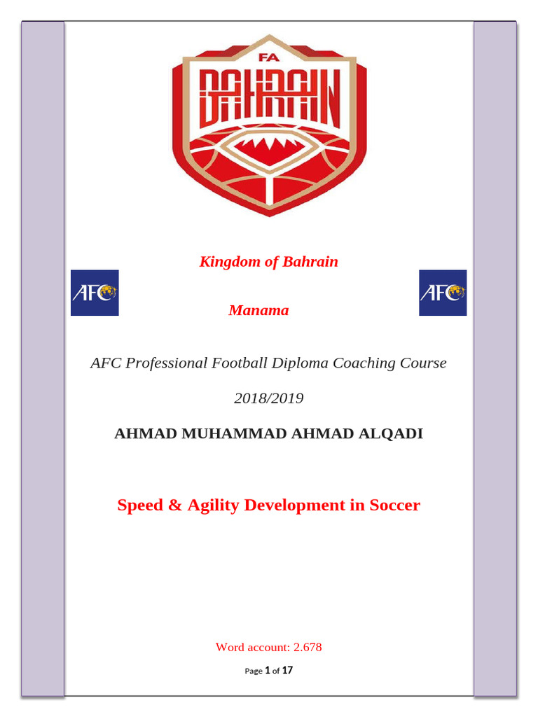 Speed Development in Football-2 | PDF | Learning | Sports