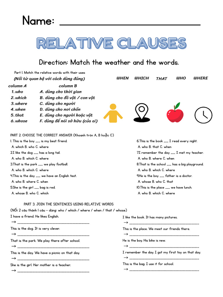 Blue Illustrative Weather Matching Worksheet | PDF | Chess Theory | Chess
