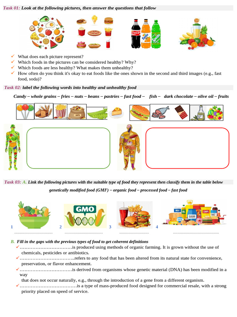 Unit Intro Students Sheet | PDF | Foods | Genetically Modified Food