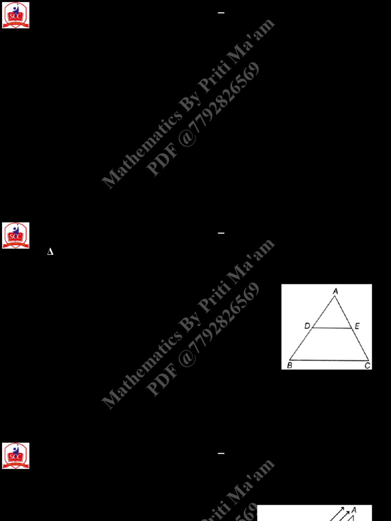 Class 10th Mathematics Ch-6 Triangle Worksheet 10-01-2026 | PDF ...