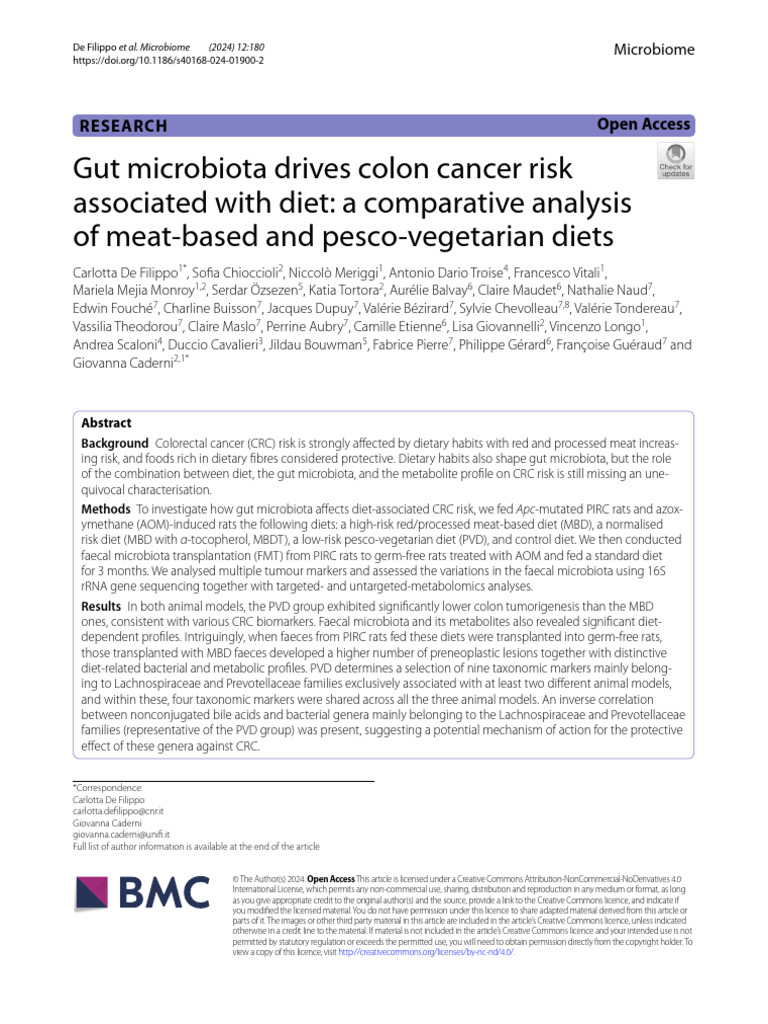 Tu. April 15. Gut Microbiota Drives Colon Cancer Risk Associated With ...