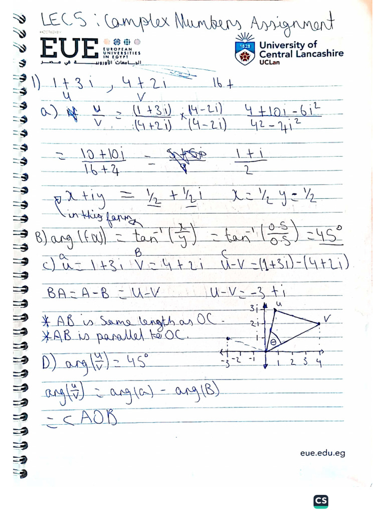 Complex Numbers Assignment 5 | PDF